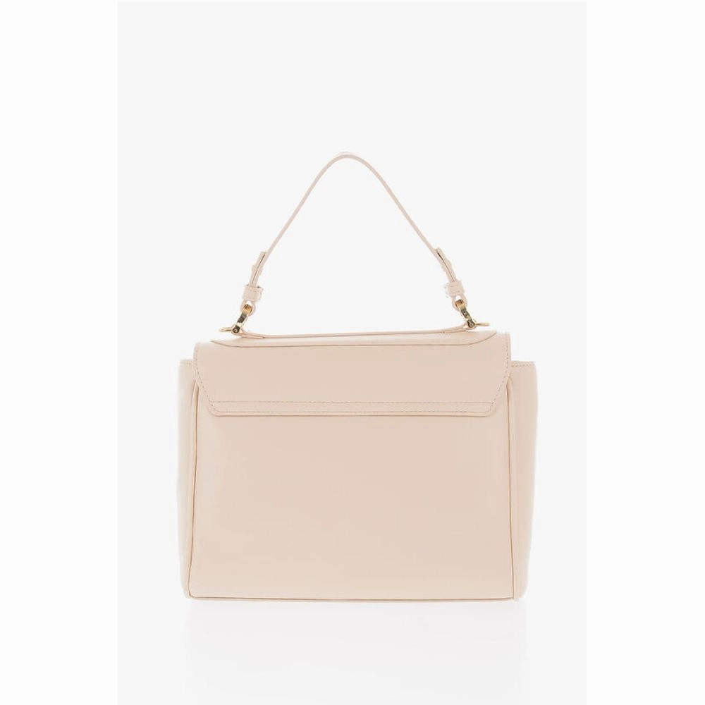 Moschino LOVE Faux Leather Shoulder Bag with Metal Golden Logo