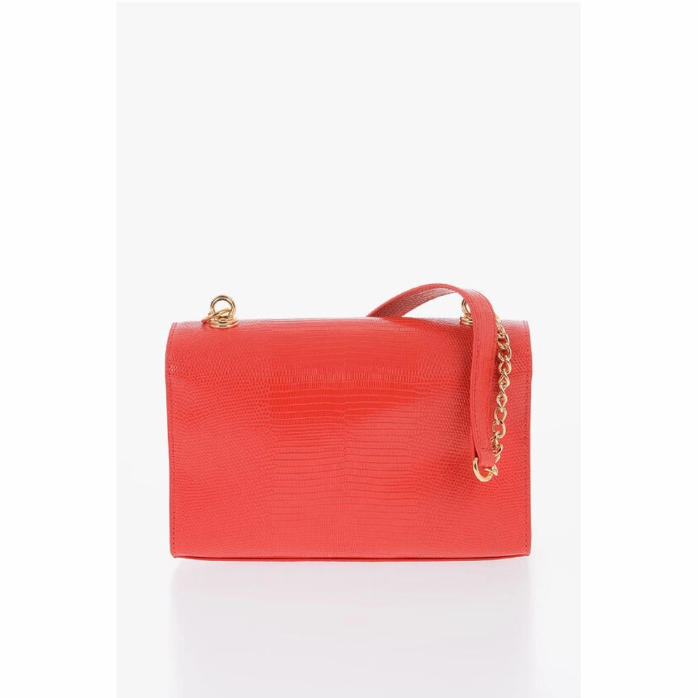 Moschino LOVE Faux Leather Shoulder Bag with Metal Magnetic Closure