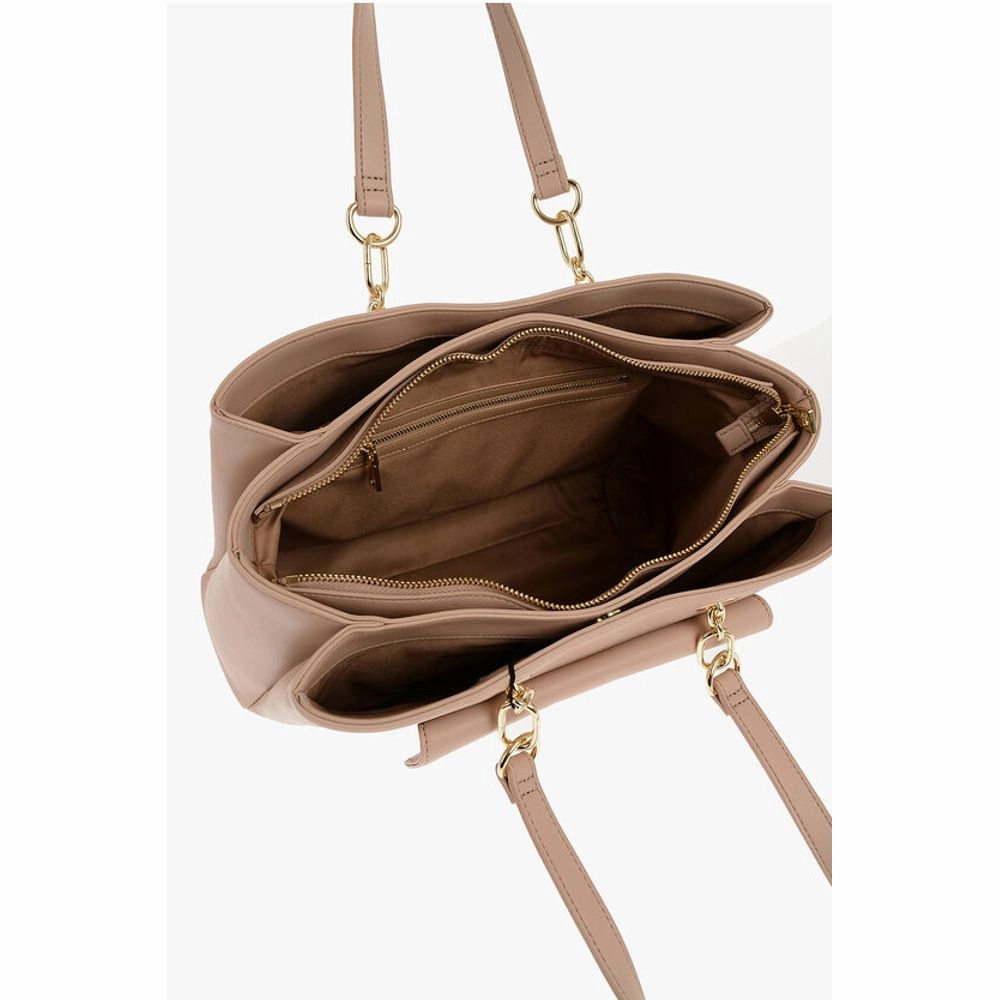 Moschino LOVE Faux Leather Tote Bag with Golden Logo