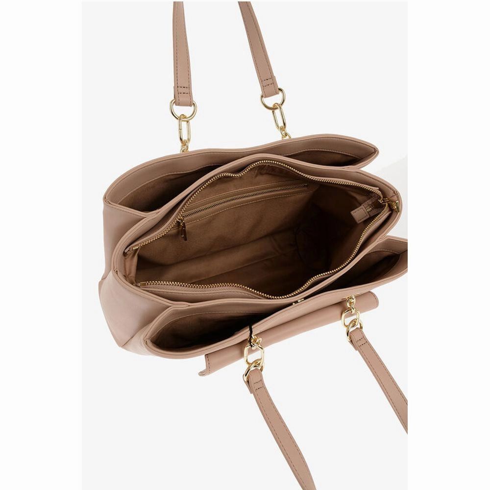 Moschino LOVE Faux Leather Tote Bag with Golden Women's Logo