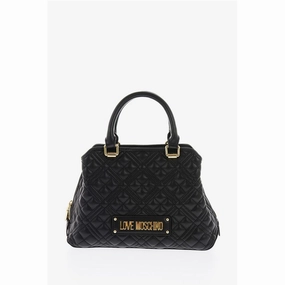 Moschino LOVE golden details quilted faux leather Women's bag