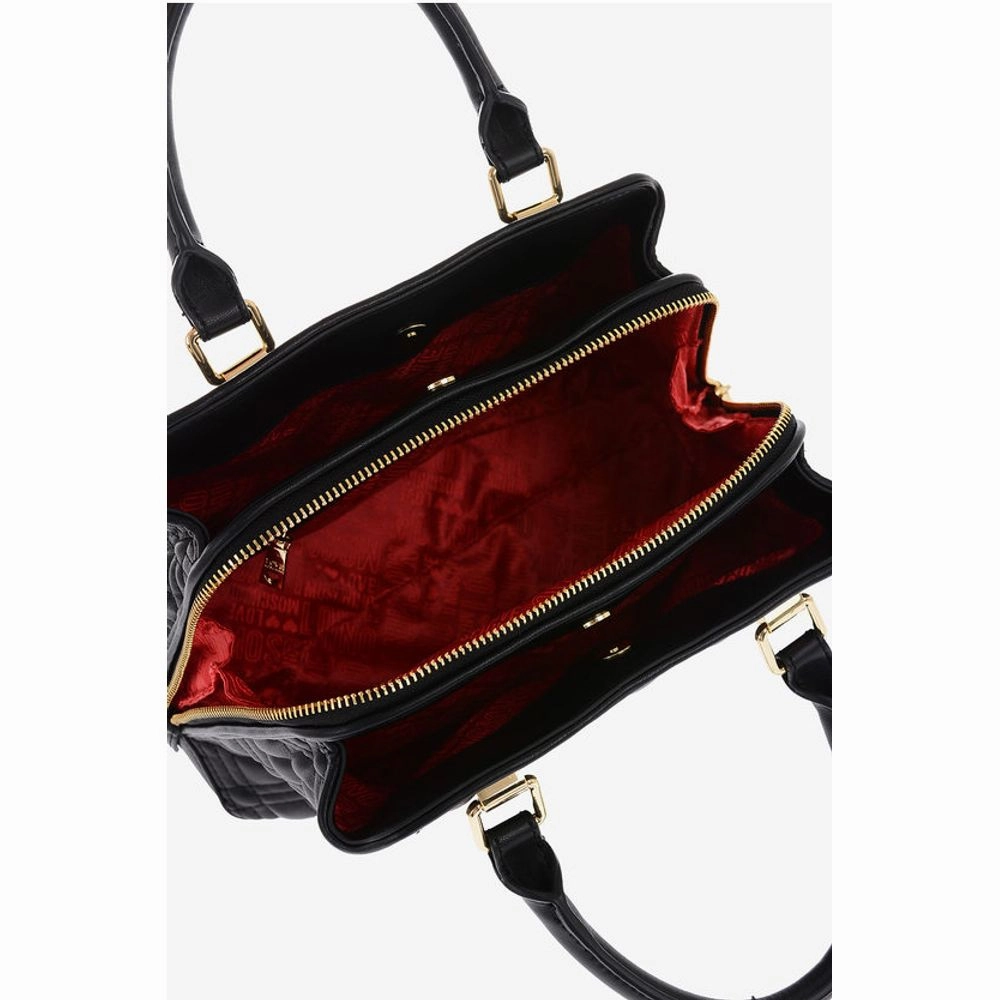 Moschino LOVE golden details quilted faux leather Women's bag
