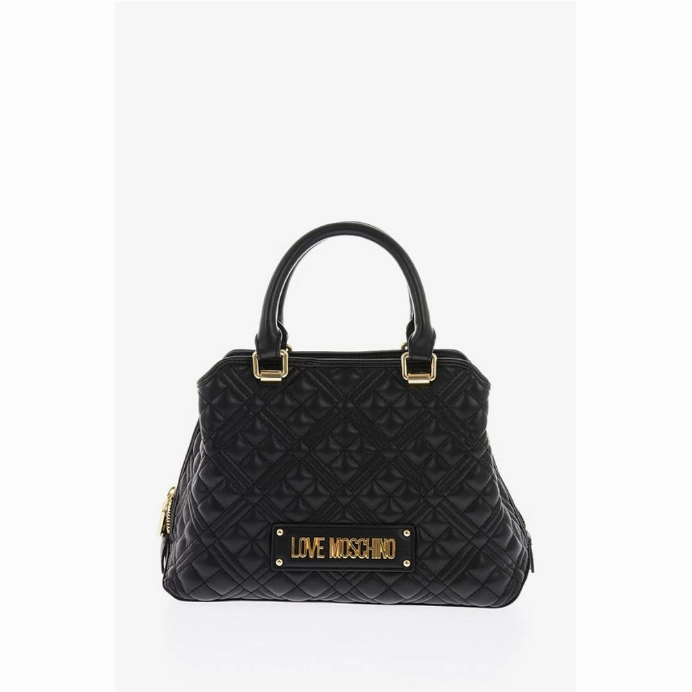 Moschino LOVE golden details quilted faux leather Women's bag