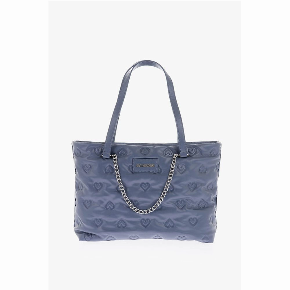 Moschino LOVE hearts embossed faux leather shoulder bag