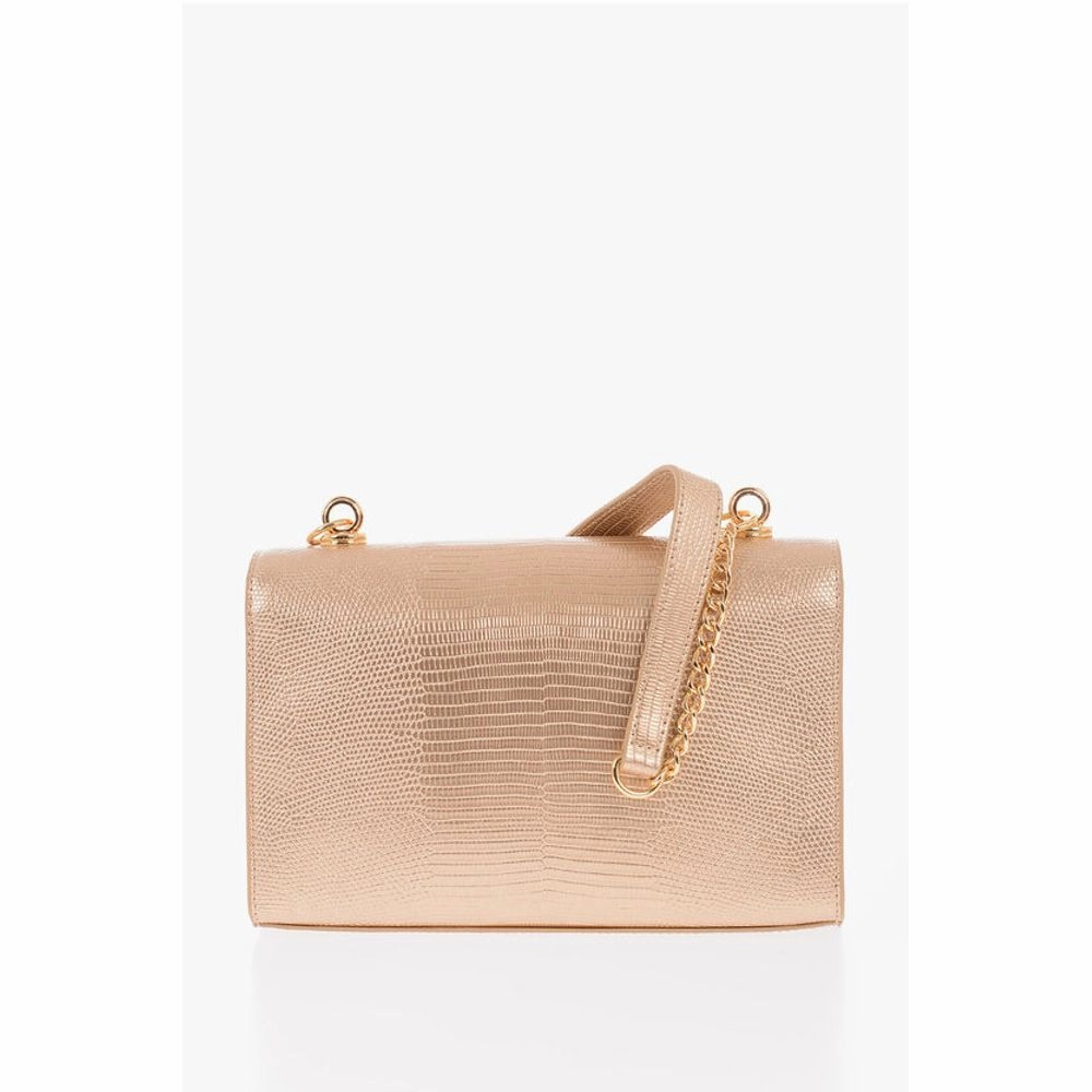 Moschino LOVE Metallic Faux Leather Shoulder Bag