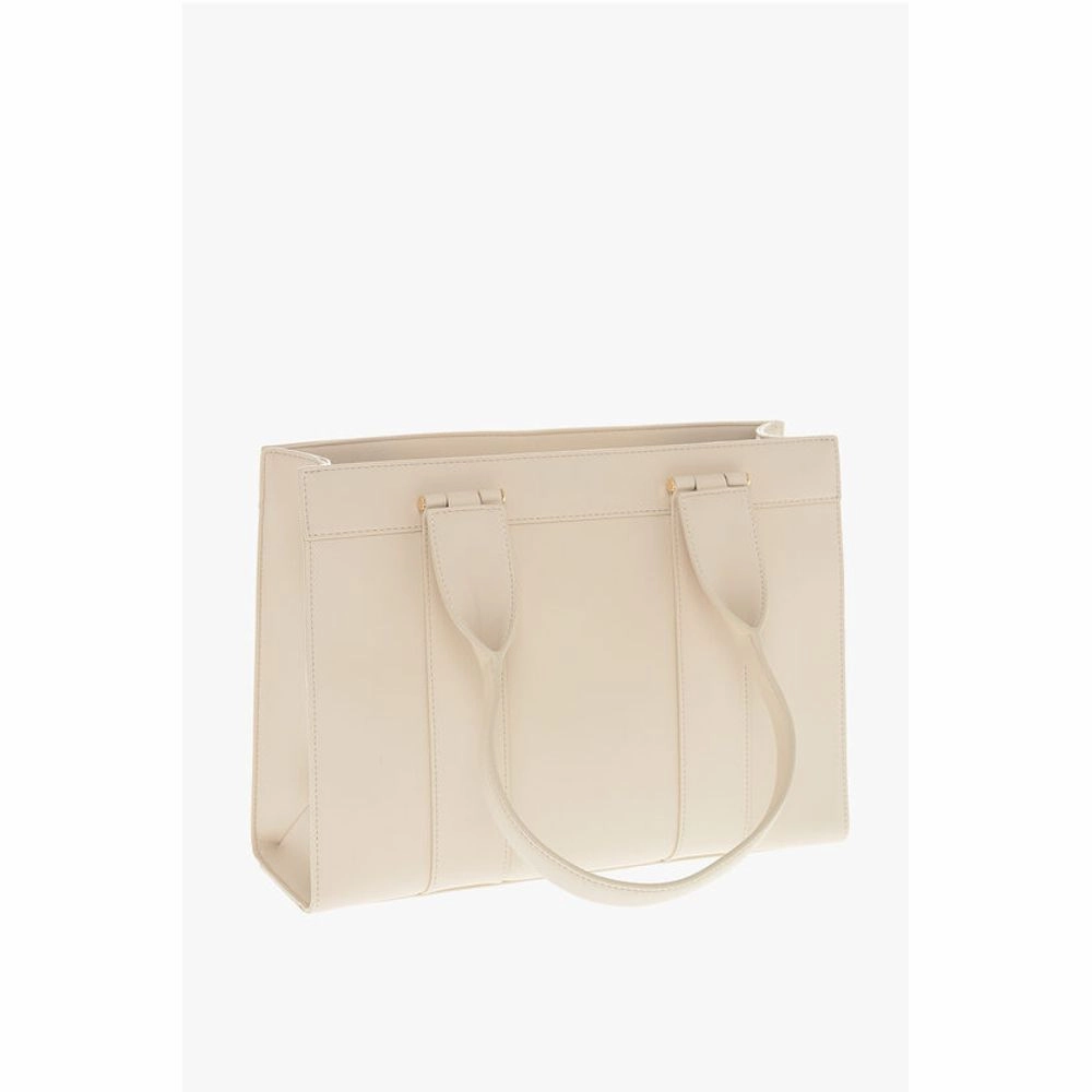 Moschino LOVE MOSCHINO Faux Leather Tote Bag with Logoed Women's Bands