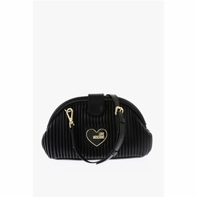 Moschino LOVE Pleated Faux Leather Mini Women's Bag