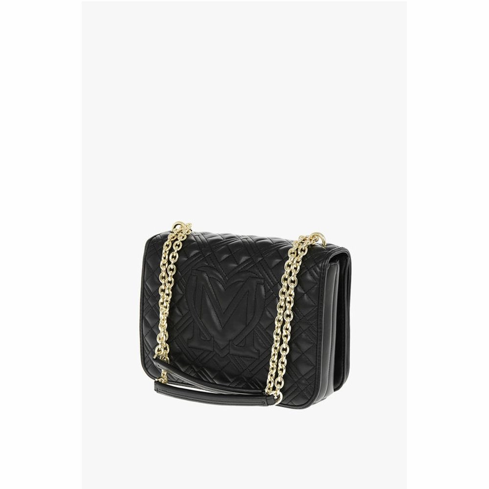 Moschino LOVE Quilted faux Leather Bag with Golden Chain