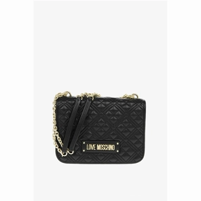 Moschino LOVE Quilted faux Leather Bag with Golden Chain