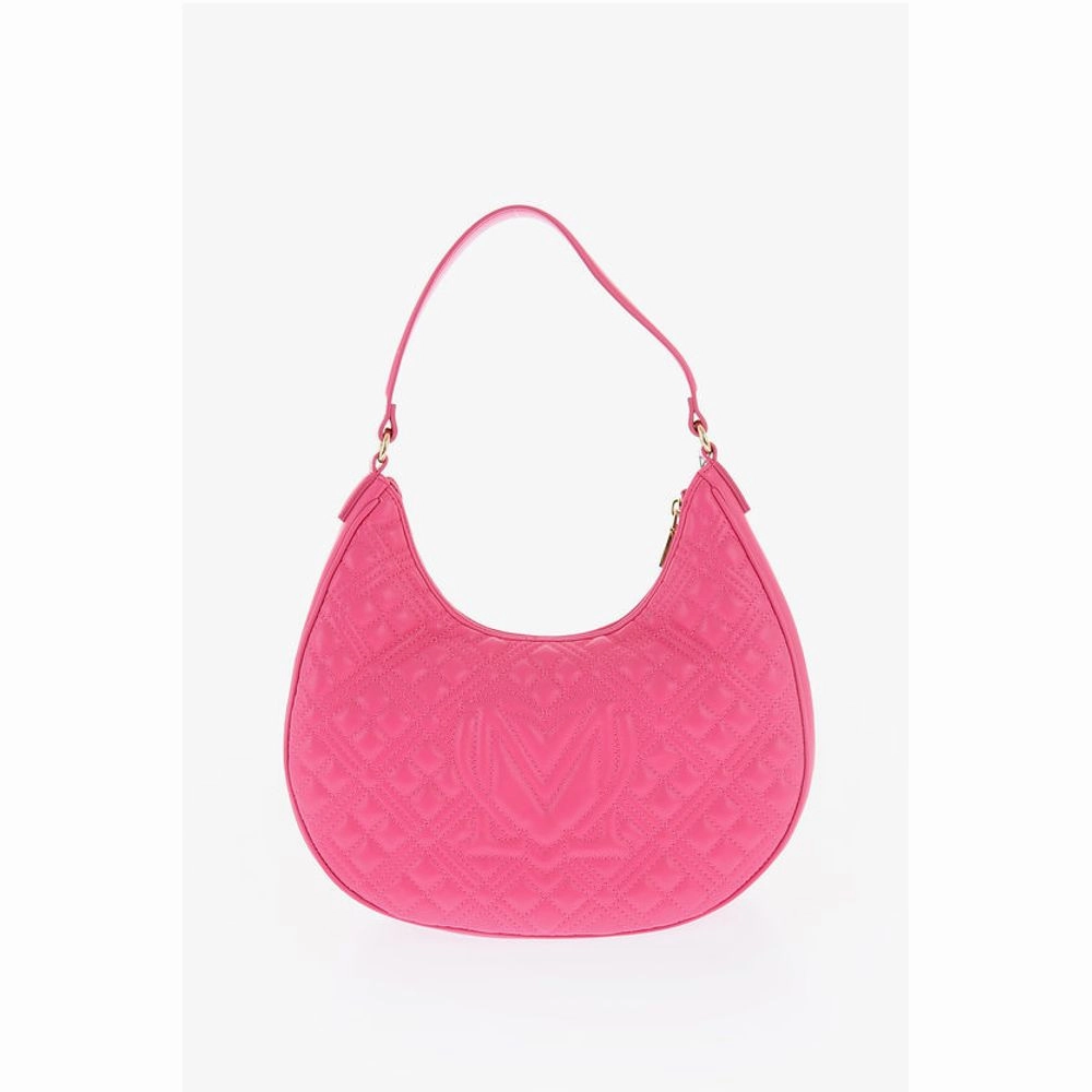 Moschino LOVE Quilted Faux Leather Hobo Bag