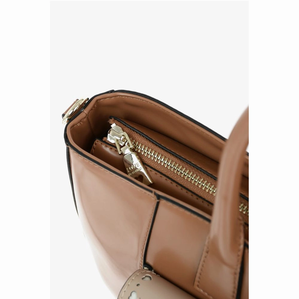 Moschino LOVE Removable Shoulder Strap Faux Leather Tote Women's Bag