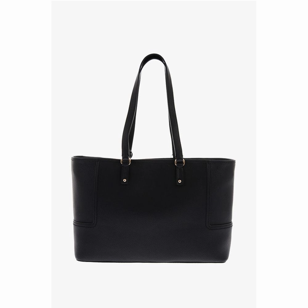 Moschino LOVE Textu Faux Leather Tote Bag with Embossed Women's Logo