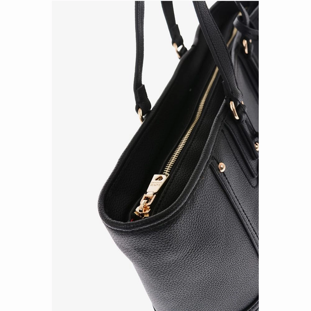 Moschino LOVE Textu Faux Leather Tote Bag with Embossed Women's Logo
