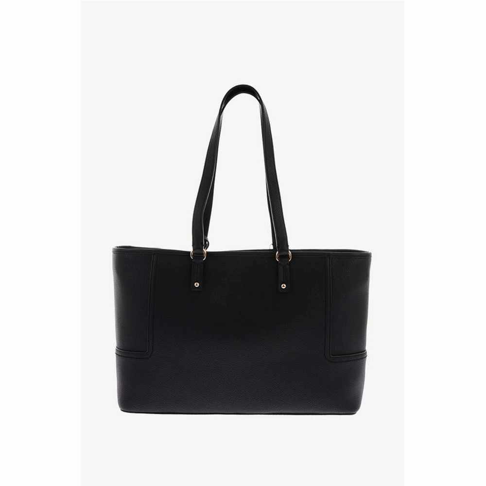 Moschino LOVE Textured Faux Leather Tote Bag with Embossed Logo