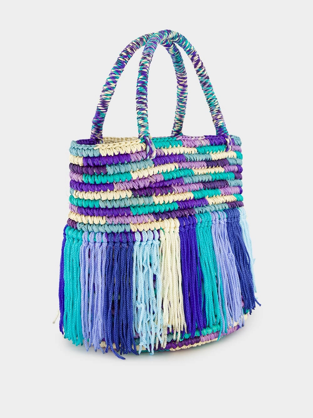 Multicolour Blue Fringed Baby Tote
