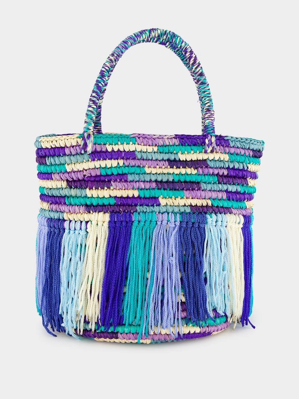 Multicolour Blue Fringed Baby Tote