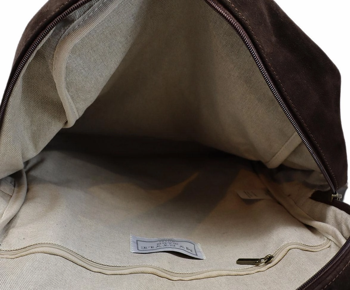 My Style Bags Milano Brown Suede Backpack