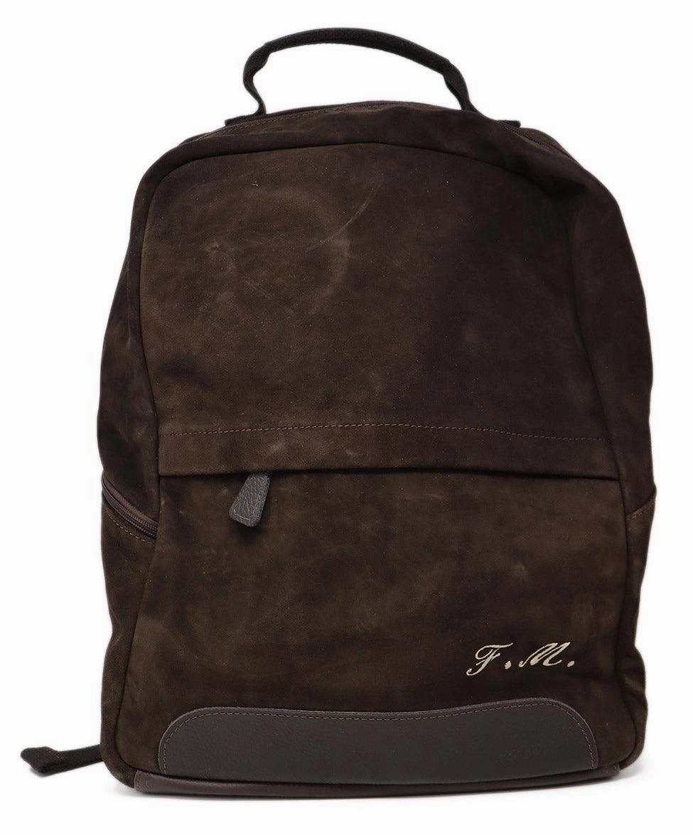 My Style Bags Milano Brown Suede Backpack