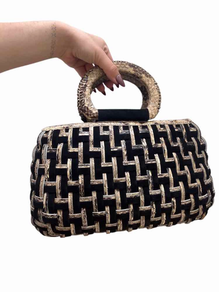 Nancy Gonzalez Handle Bag Snakeskin Handbag