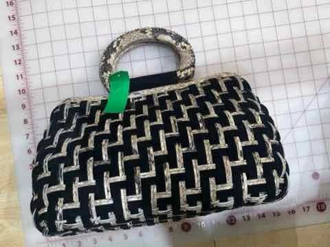 Nancy Gonzalez Handle Bag Snakeskin Handbag