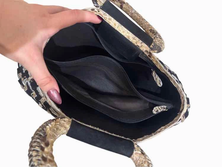 Nancy Gonzalez Handle Bag Snakeskin Handbag
