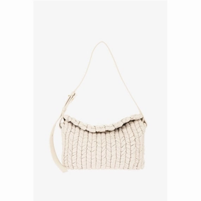 Nanushka Braided Effect Faux Leather Baguette Bag