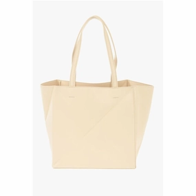Nanushka Solid Color Faux Leather THE ORIGAMI Tote Women's Bag