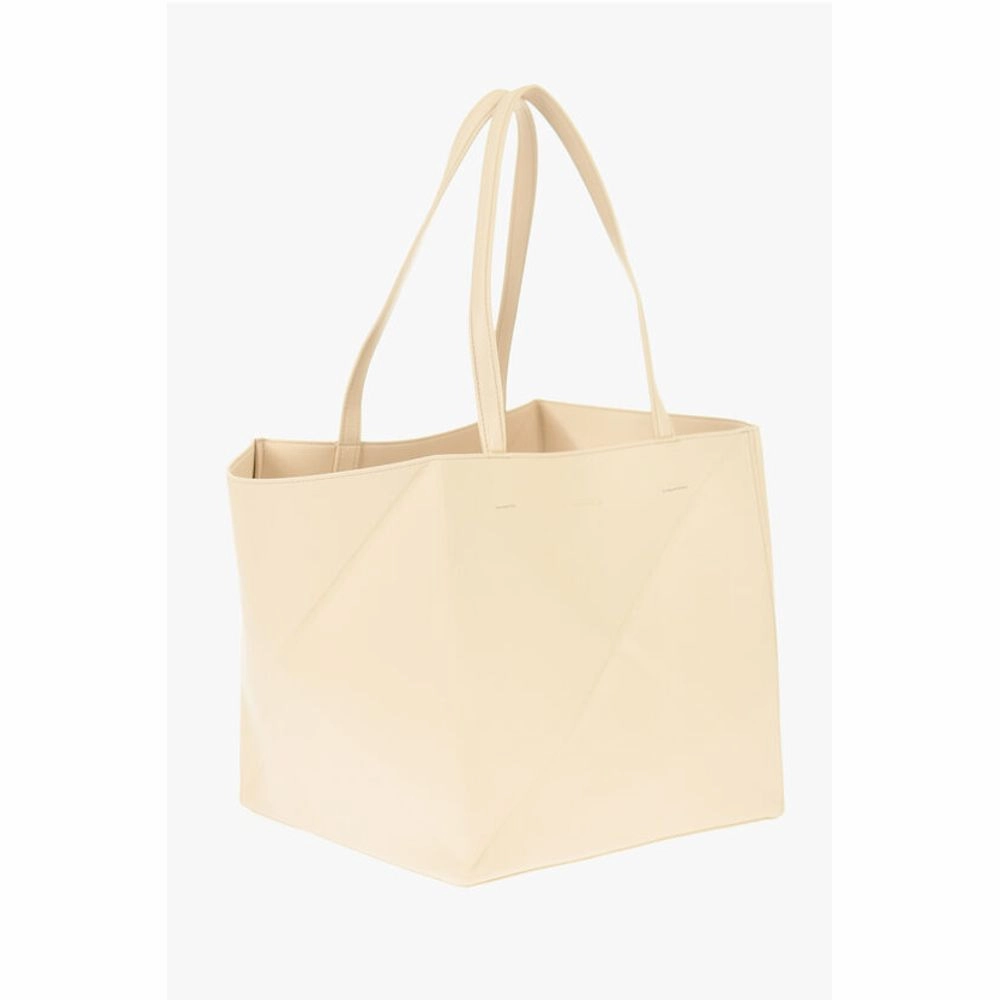 Nanushka Solid Color Faux Leather THE ORIGAMI Tote Women's Bag