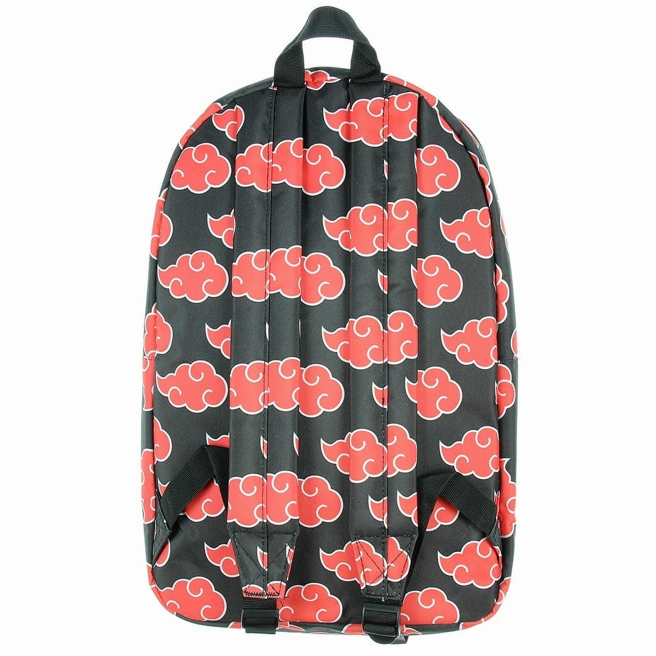 Naruto Backpack Shippuden Akatsuki Red Clouds All Over Print Travel Laptop Backpack - One Size