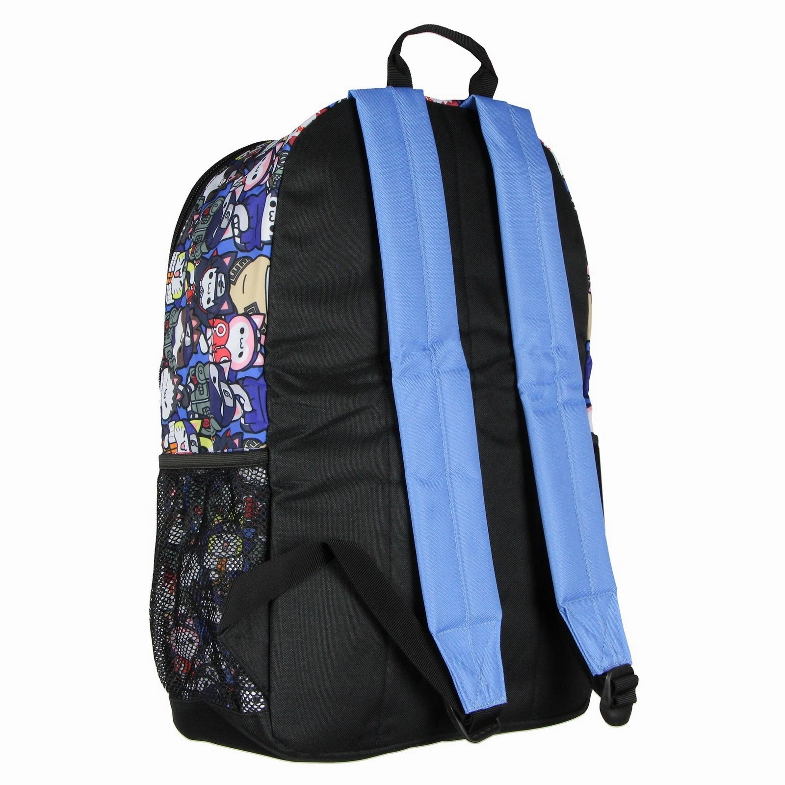 Naruto Cat Nyaruto Mega Cat Allover Print Design Laptop Travel Backpack Book Bag with Adjustable Straps - One Size