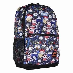 Naruto Cat Nyaruto Mega Cat Allover Print Design Laptop Travel Backpack Book Bag with Adjustable Straps - One Size