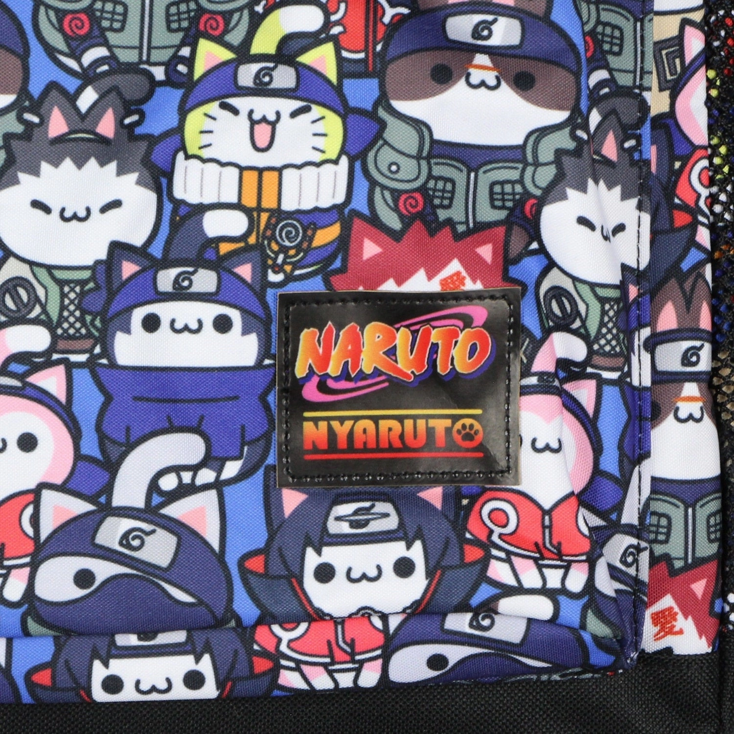 Naruto Cat Nyaruto Mega Cat Allover Print Design Laptop Travel Backpack Book Bag with Adjustable Straps - One Size