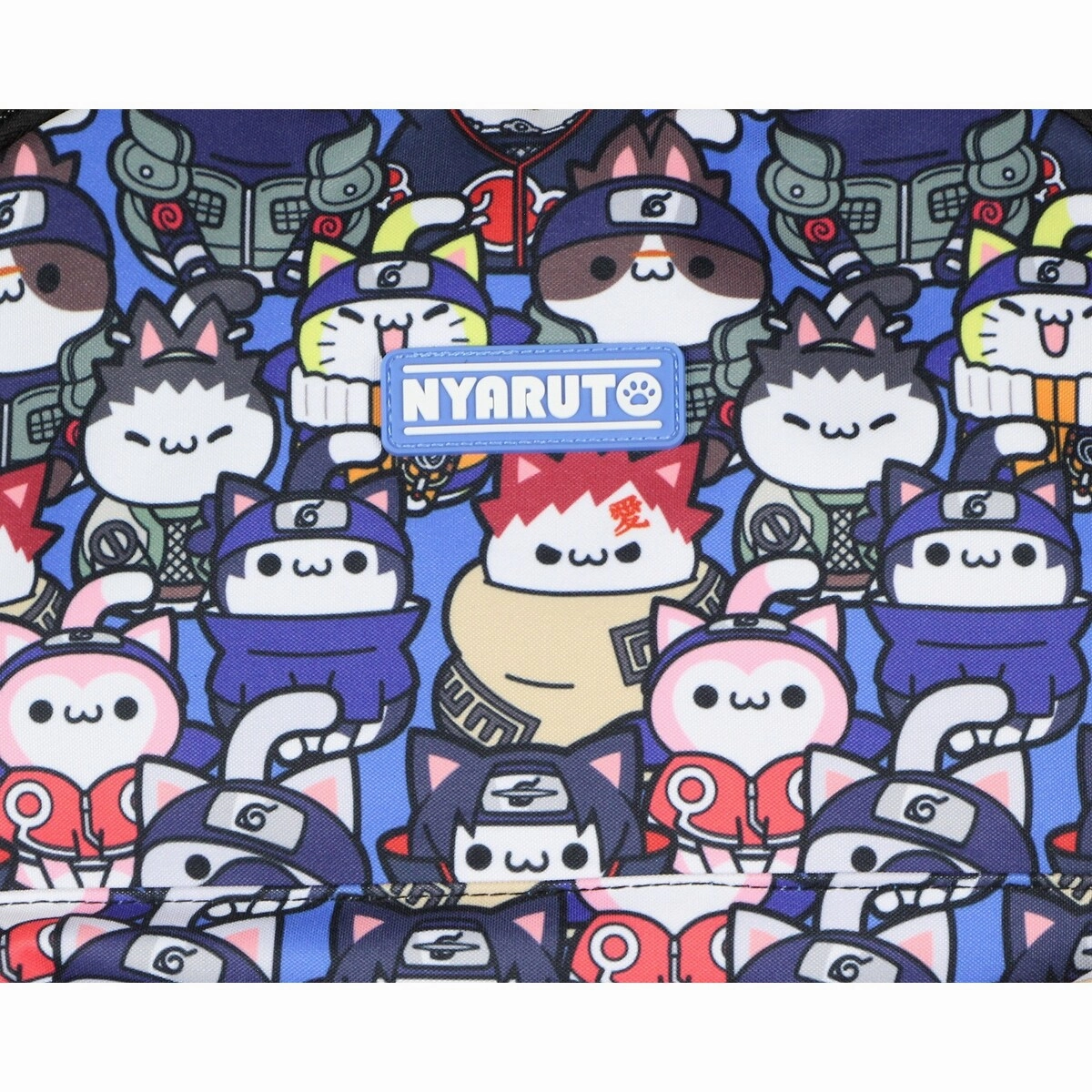 Naruto Cat Nyaruto Mega Cat Allover Print Design Laptop Travel Backpack Book Bag with Adjustable Straps - One Size