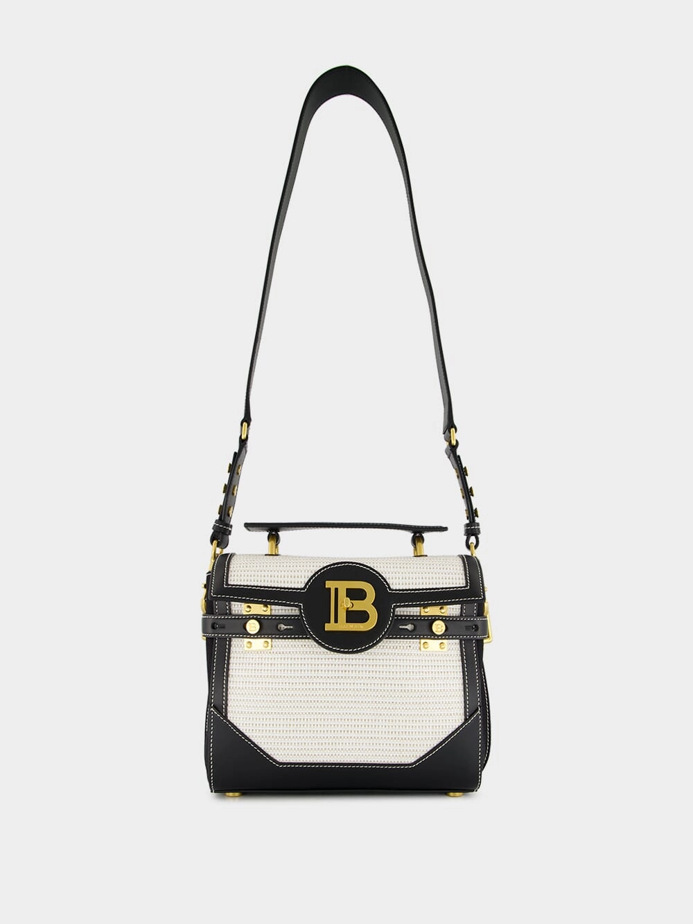 Natural & Black Raffia B-Buzz 23 Bag