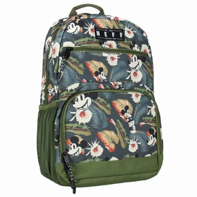 Neff Mickey Mouse Aloha Floral Chill 17" Travel Laptop Backpack - One Size