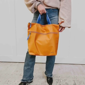Nelly Nylon Crossbody Tote In Sunflower Yellow