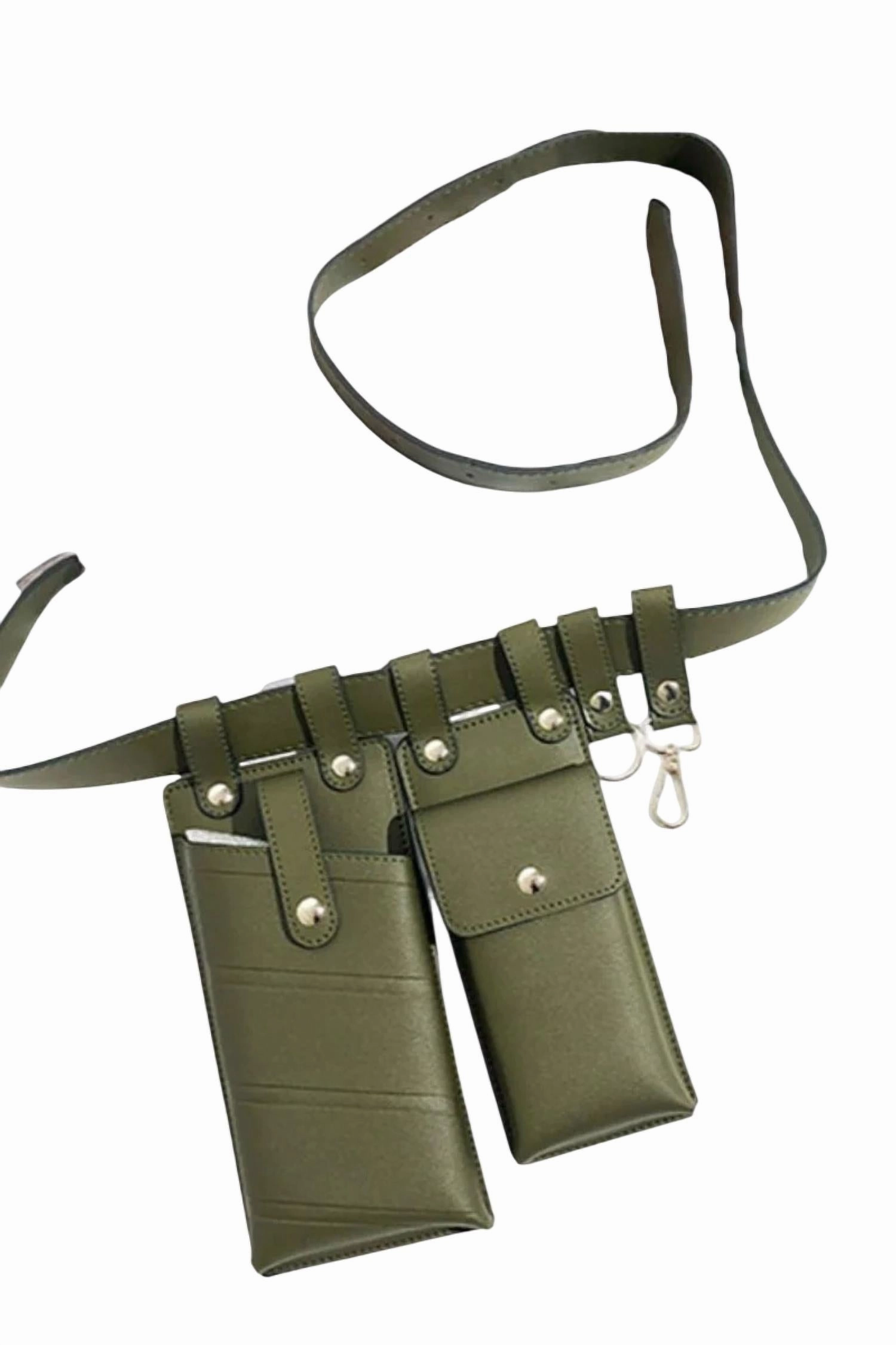No Boundaries Vegan Leather Belt/crossbody In Olive