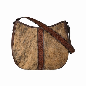 Nocona Western Handbag Womens Emmy Calf Hair Shoulder Brown N770017137 - 12-1/2 x 10-1/2 x 4