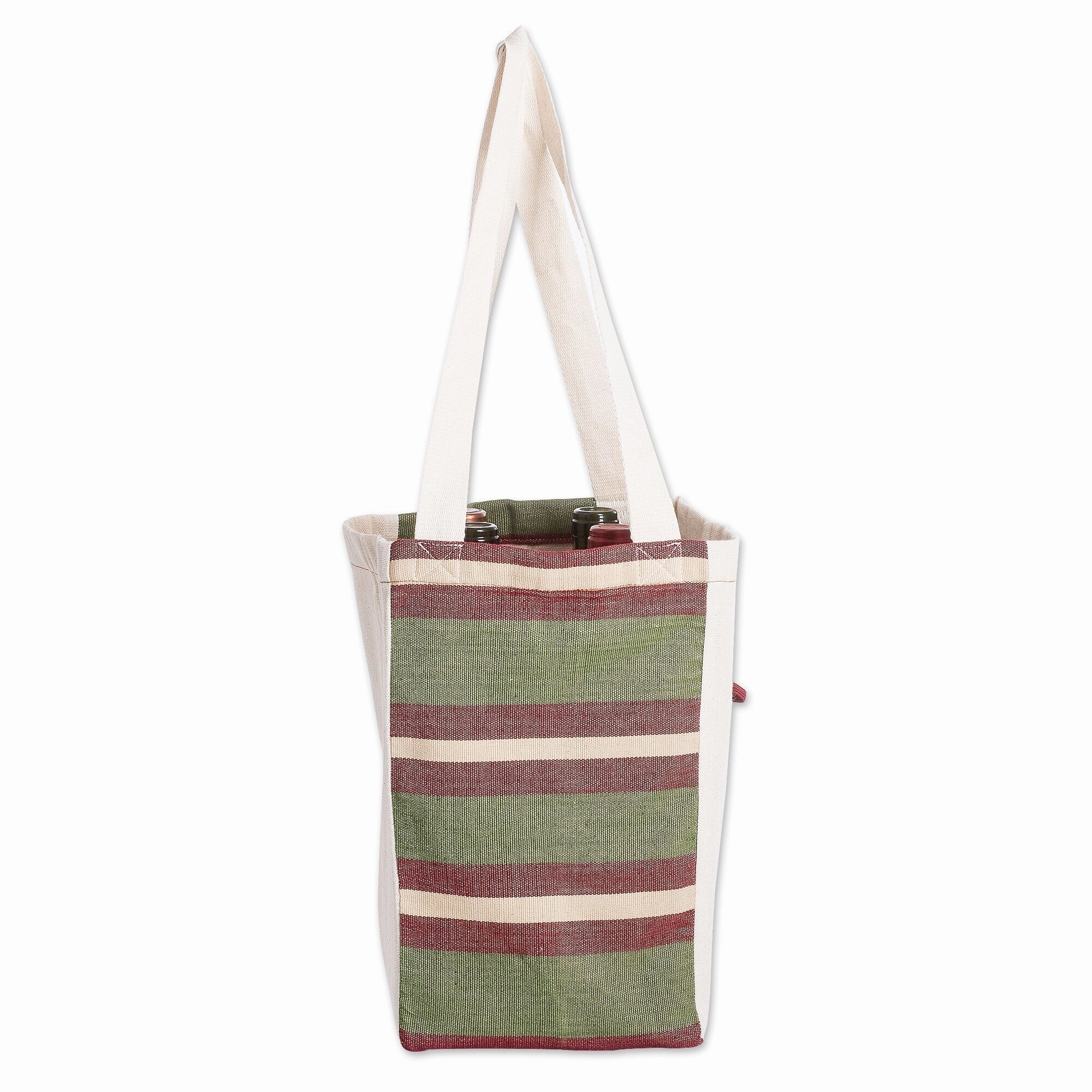 Novica Handmade Heres To Hope Foldable Cotton Wine Bottle Bag