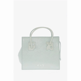 Off- Solid Color Leather Tote Women's Bag