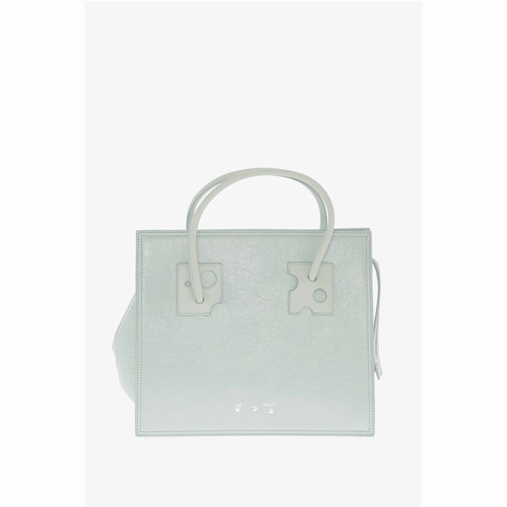 Off- Solid Color Leather Tote Women's Bag