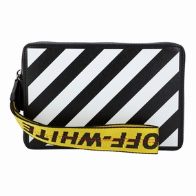 Off White Diagonal Bag In Black & White