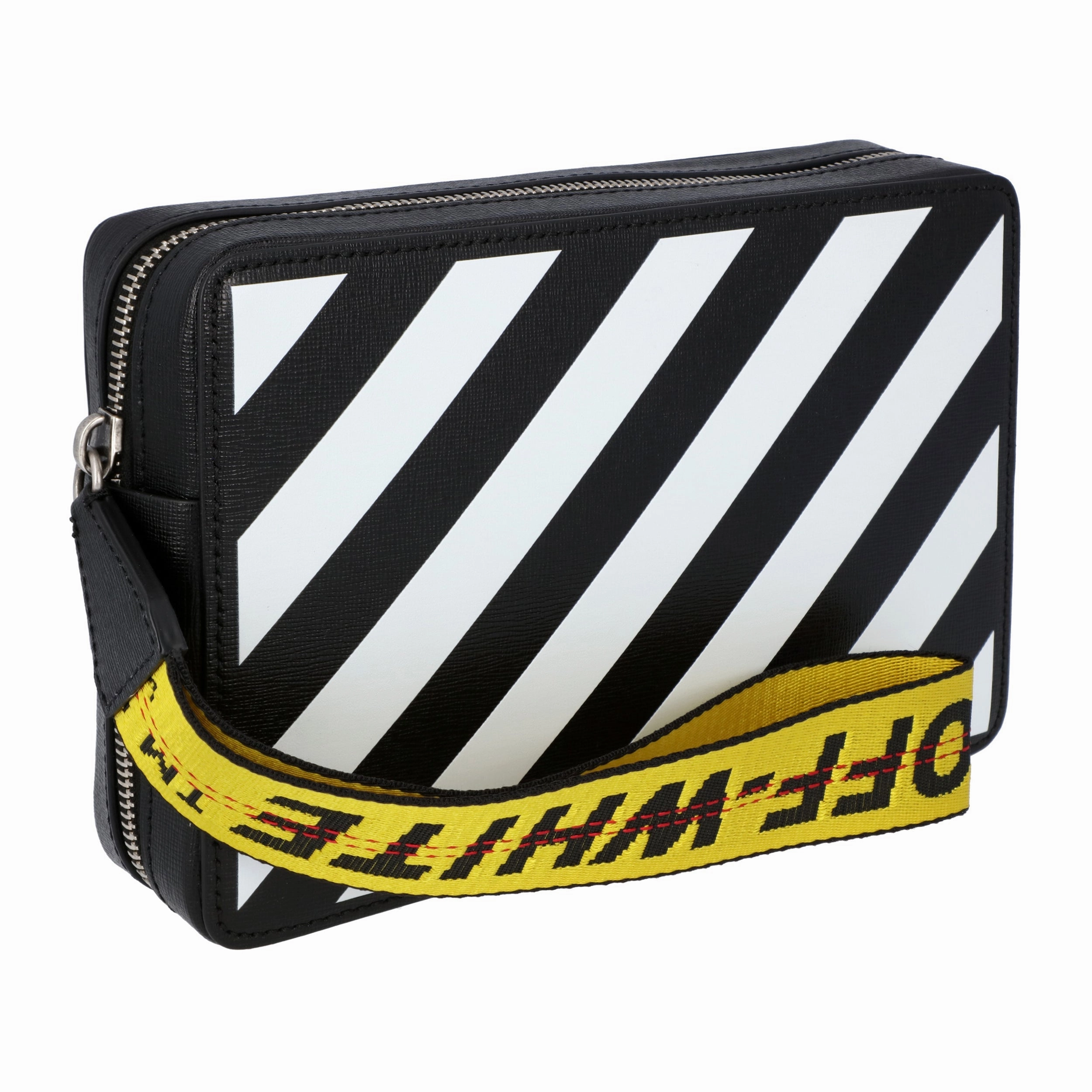 Off White Diagonal Bag In Black & White