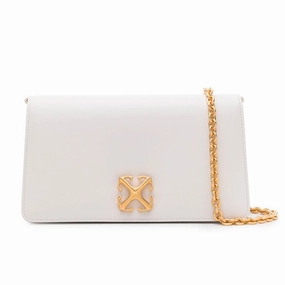 Off-White White Leather Crossbody Bag