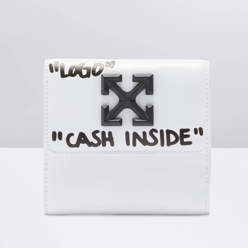Off-White White Leather Women's Wallet - One Size