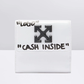 Off-White White Leather Women's Wallet - One Size