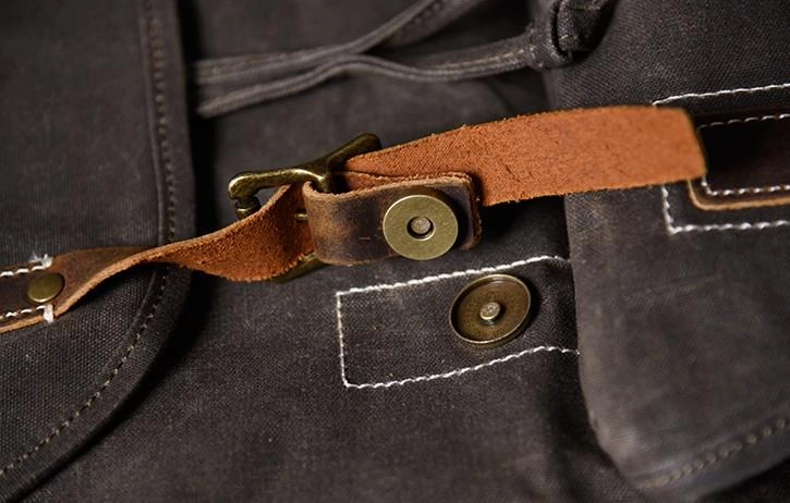 Oil Wax Canvas Mens Cool Backpack Large Canvas Travel Backpack Hiking Backpack for Men