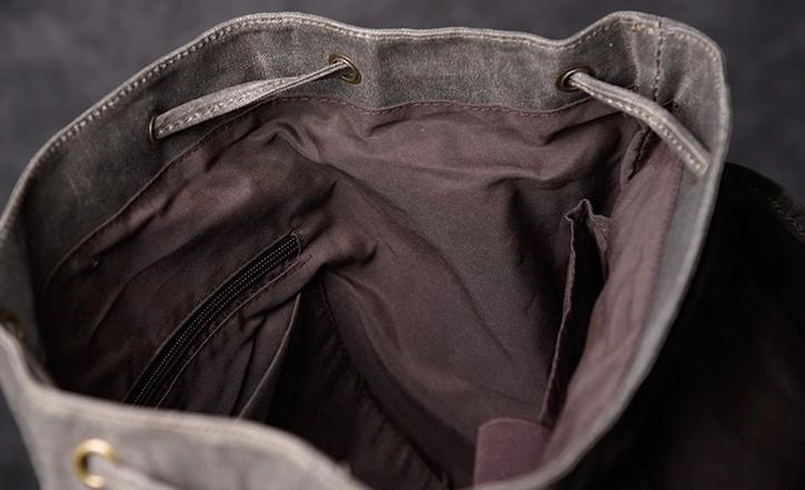 Oil Wax Canvas Mens Cool Backpack Large Canvas Travel Backpack Hiking Backpack for Men