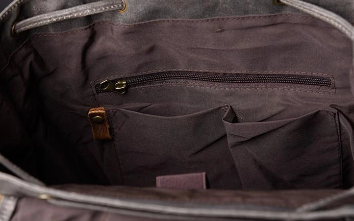 Oil Wax Canvas Mens Cool Backpack Large Canvas Travel Backpack Hiking Backpack for Men