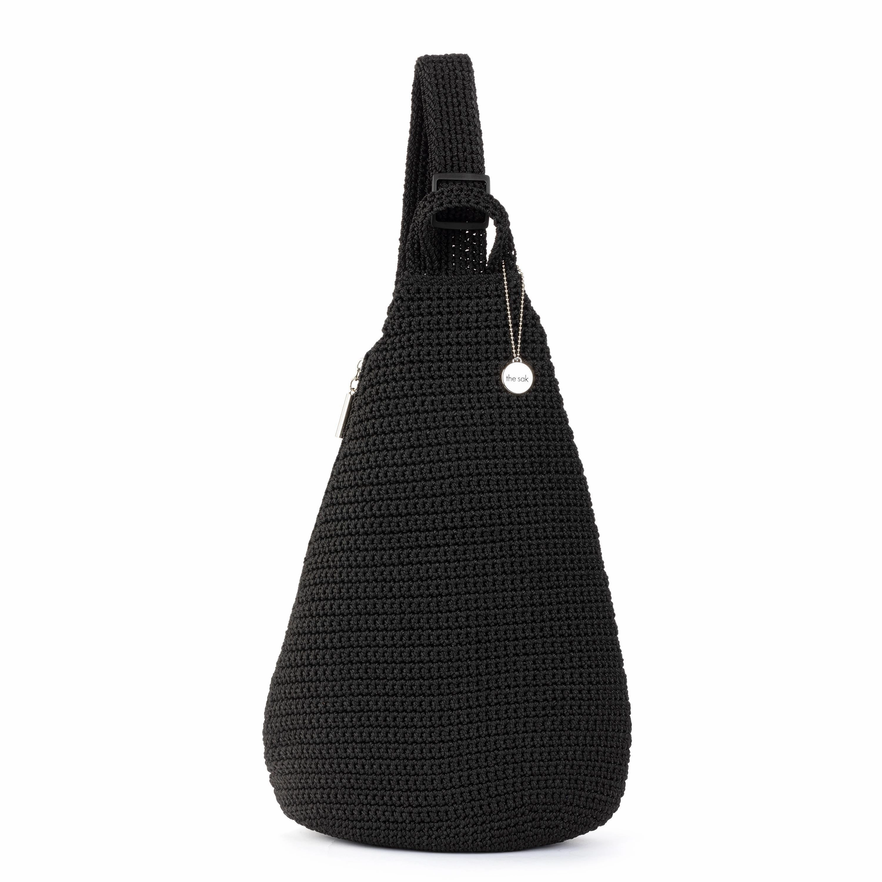 On The Go Sling Backpack - Hand Crochet - Black